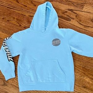 Santa Cruz baby blue youth hoodie. Like new!